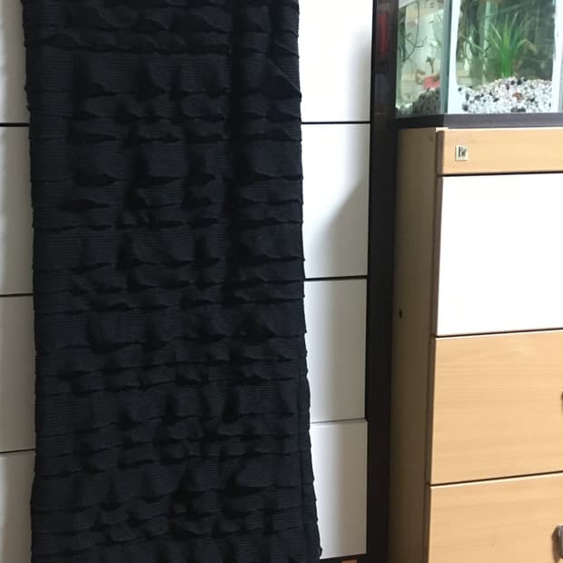 GRL 니트 프릴 롱스커트