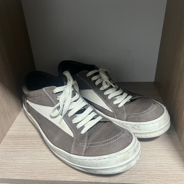 릭 오웬스 포터빌 빈티지 스니커즈 새들 밀크 42 사이즈. 릭반스