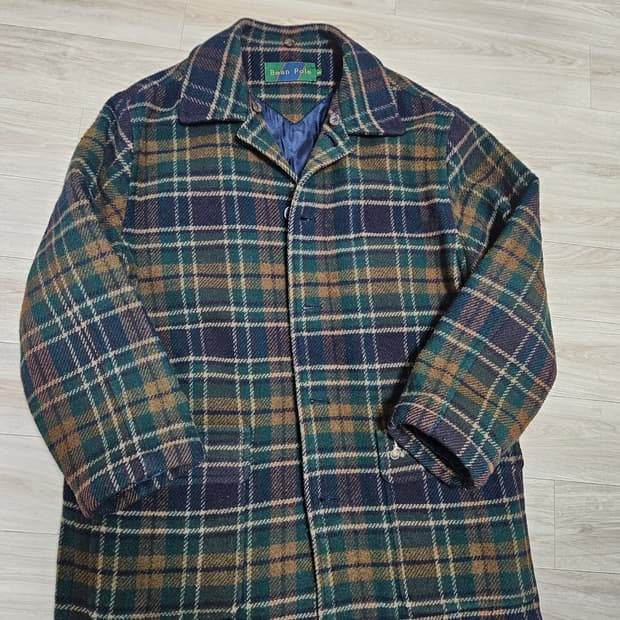 빈폴 울 체크 카코트 올드스쿨