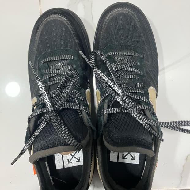 오프화이트더텐X나이키에어포스1 로우 블랙 275