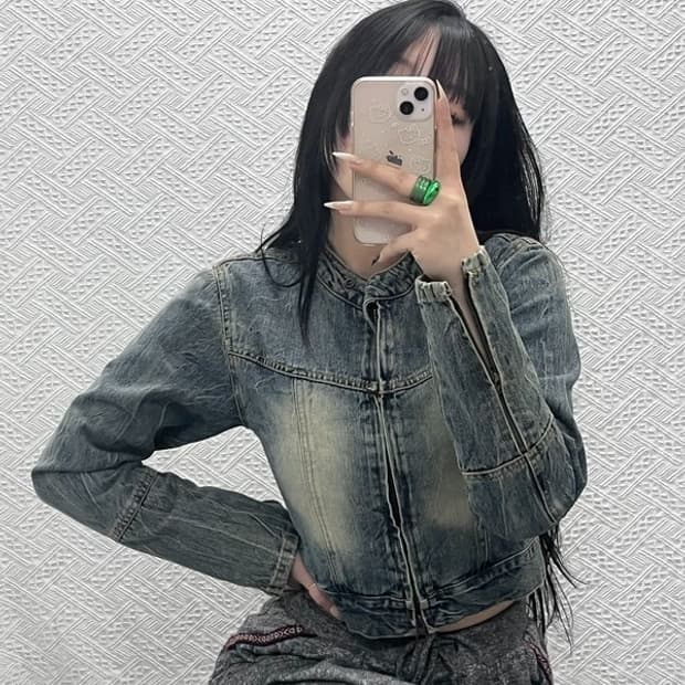 블랙업 클레븐 빈티지 워싱 데님 자켓 S C08382