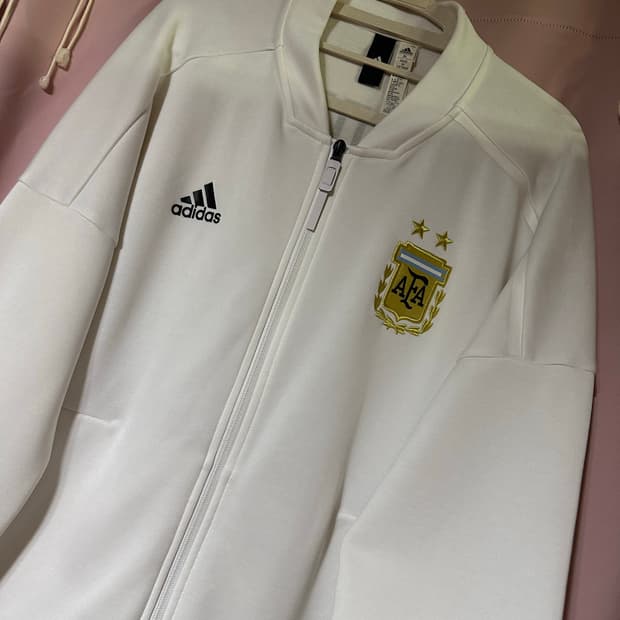 아디다스져지 아디다스 화이트 아디다스 아르헨티나 집업 트랙탑 삼선 