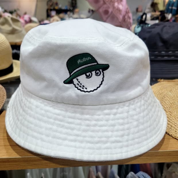 말본 골프 벙거지 모자 화이트