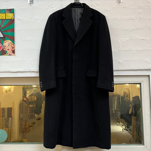 Farago 캐시미어 울 혼방 코트 블랙 L