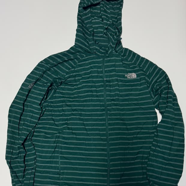 희귀!! 노스페이스 초경량 스트라이프 후드 바람막이 L