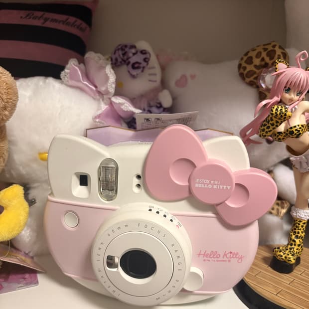 키티 인스탁스 폴라로이드 키티 카메라 고전 키티 갸루