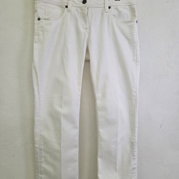 버버리 브릿 스키니진 화이트