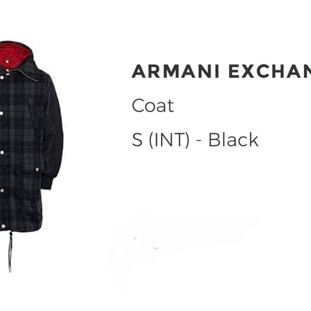ARMANI EXCHANGE 자켓형 체크코트