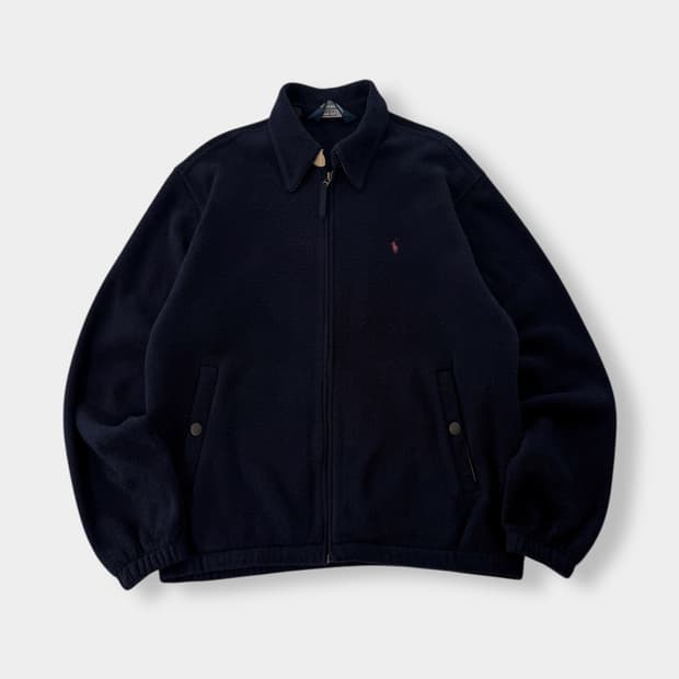 폴로 랄프로렌 오버핏 90‘s 딥네이비 폴라텍 플리스 블루종 자켓