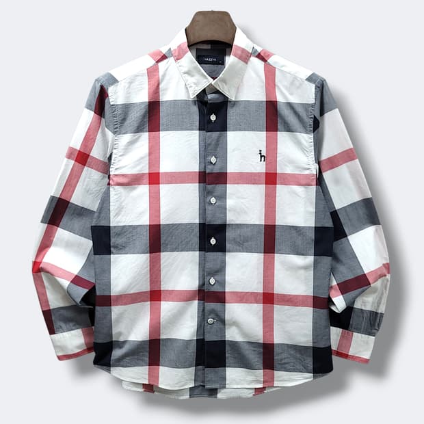 [105] 헤지스 멀티체크 코튼 긴팔셔츠