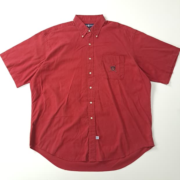 CK167 XL 폴로 90s 테라코타 골프크레스트 앰블럼 반팔 셔츠 남