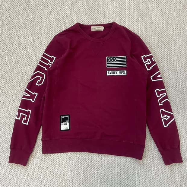 Avirex 아비렉스 성조기 레터링 스웻셔츠 