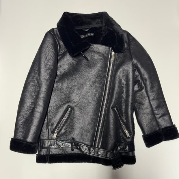 자라 ZARA 우먼 뽀글이 카라 무스탕 자켓 M