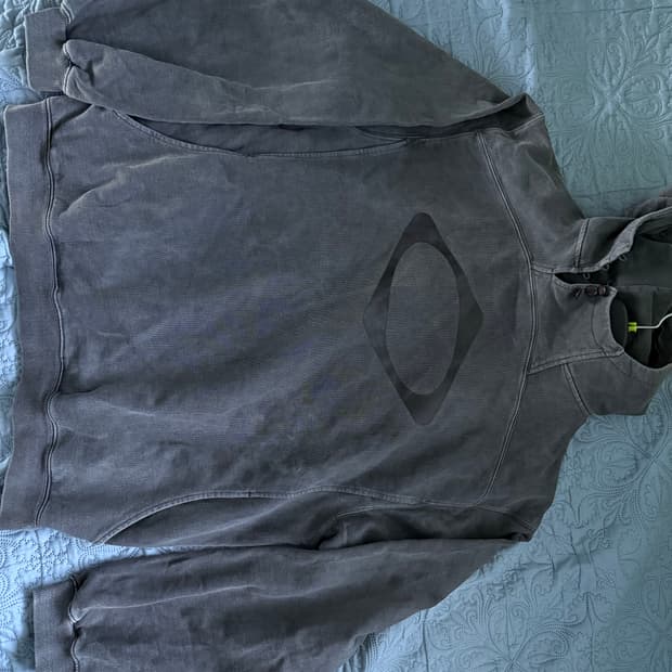 미스치프 롬버스 워시드 후드 챠콜 L