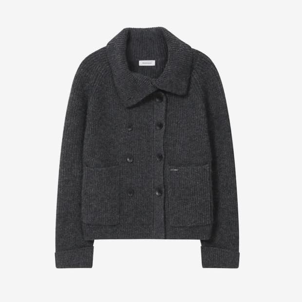 미세키서울 Double button bold knit CHARCOAL