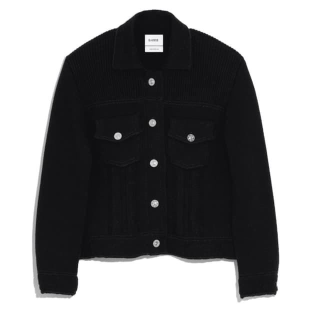 샤넬 배리 BARRIE 블랙 니트 자켓