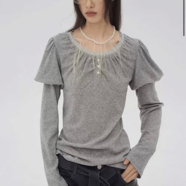 TAKECARE 테이크케어 퍼프 슬리브 탑