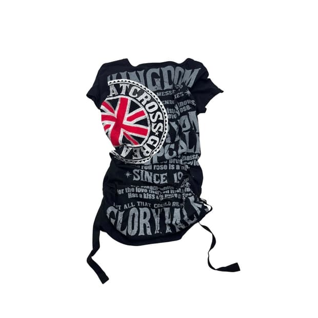 Glitz punk Union Jack half t