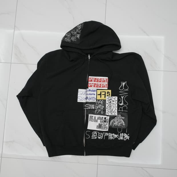 [XL] 슈프림 176 집업 후드 블랙