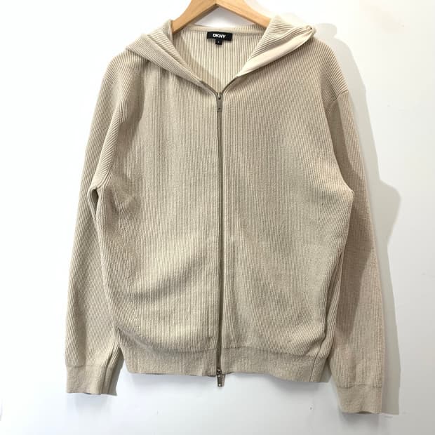 DKNY 테리 코튼 투웨이 후드집업
