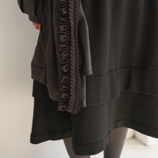 96s Knitted frill skirt