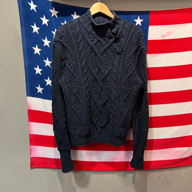 폴로 랄프로렌 블랙라벨 네이비 목폴라 니트