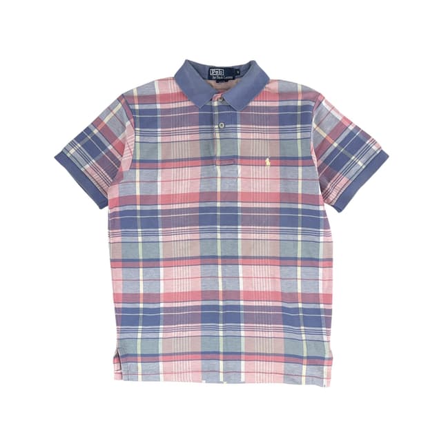 폴로 랄프로렌 체크 반팔카라티 (man s)