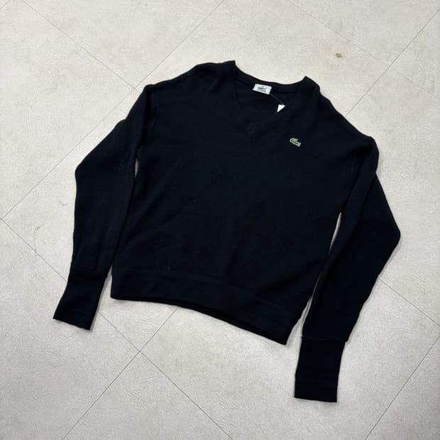 라코스테 스몰로고 브이넥 니트