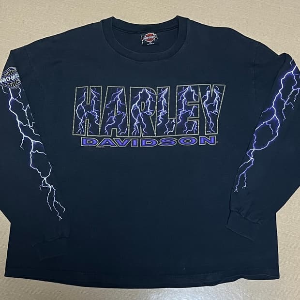 90's 빈티지 할리데이비슨 라이트닝 롱슬리브