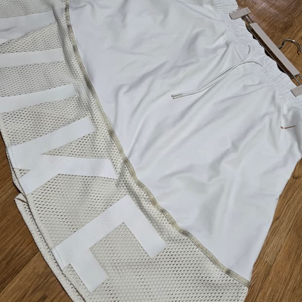 나이키 우먼스 SW 화이트 메쉬 스커트