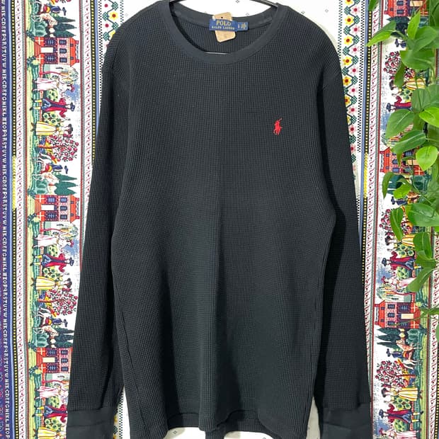 폴로랄프로렌 와플 롱슬리브