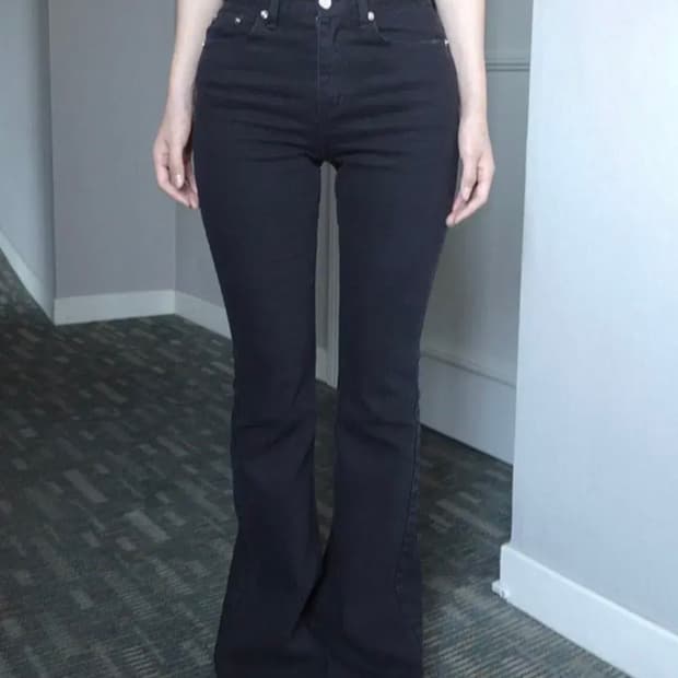 아이보렛 ivolette base long black jean