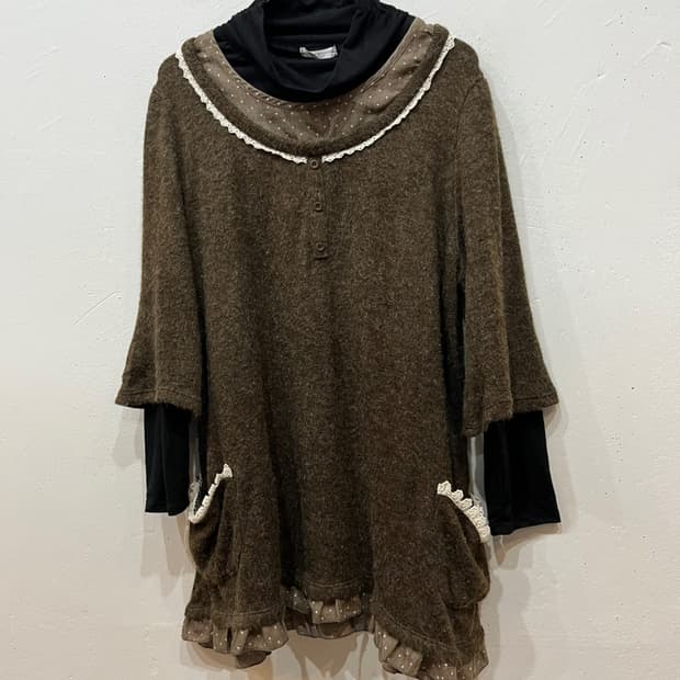 naturalstore calof JPN 모리 니트 레이어드 원피스