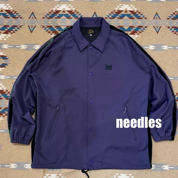 [M][100] 니들스 사이드라인 poly 코치자켓 퍼플