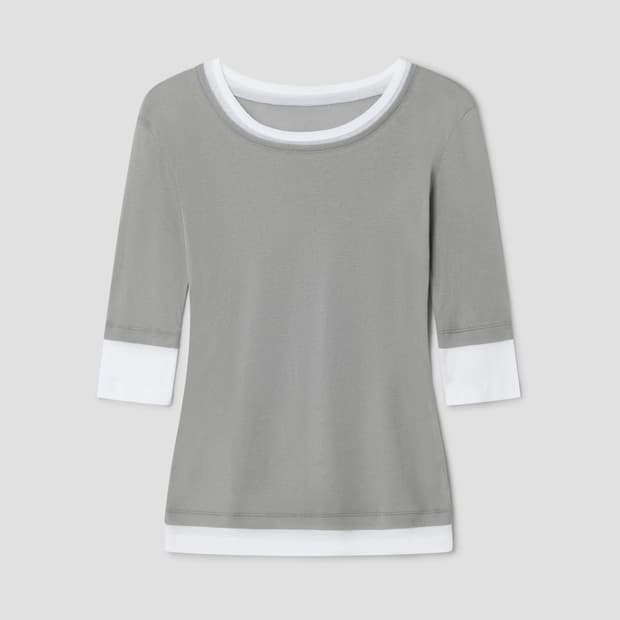 (XS,S,M) 기마구아스 Gemma 레이어드 티셔츠 탑 /그레이