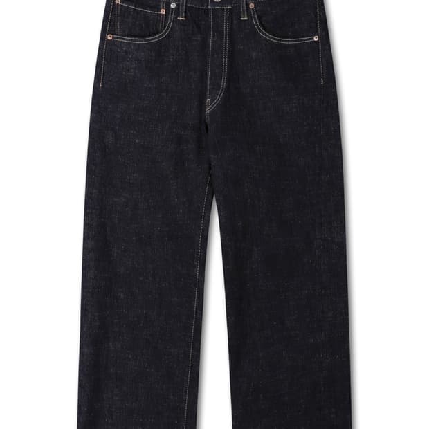 키바타 카스리 슌코 인디고 와이드 데님 팬츠 3 사이즈