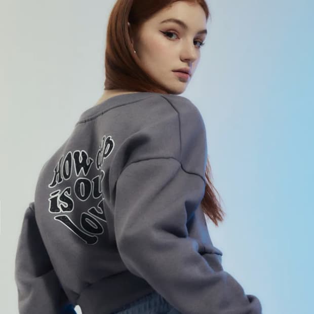 러브이즈트루 레이어드 맨투맨 차콜 OW LAYERED MTM (CHARC