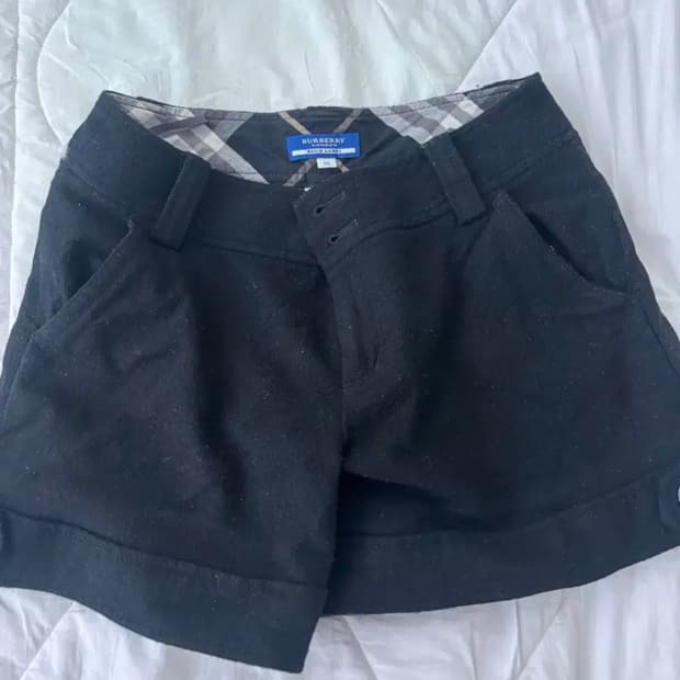 버버리 블루라벨 블랙 숏팬츠