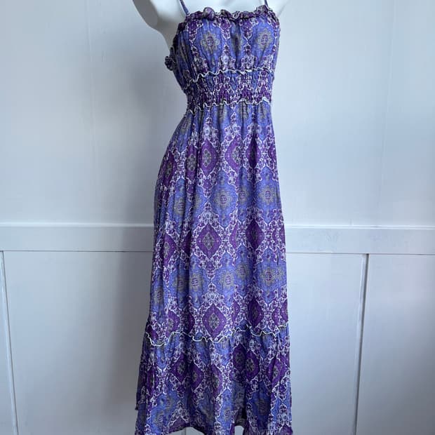 VENCE 바이올렛 에스닉 롱 원피스