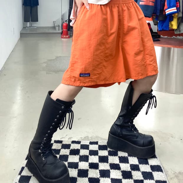 파타고니아 오렌지 나일론 하프 쇼츠 스윔 팬츠