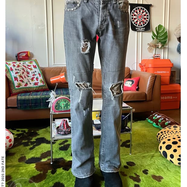 Jpn Vintage Python Docking Flare Jeans