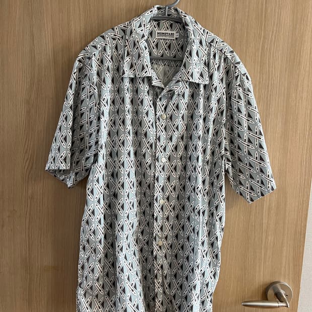 모모타로진 핸드프린트 반팔셔츠