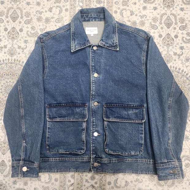 커스텀  어클락 데님 오버핏 트러커 자켓 XL