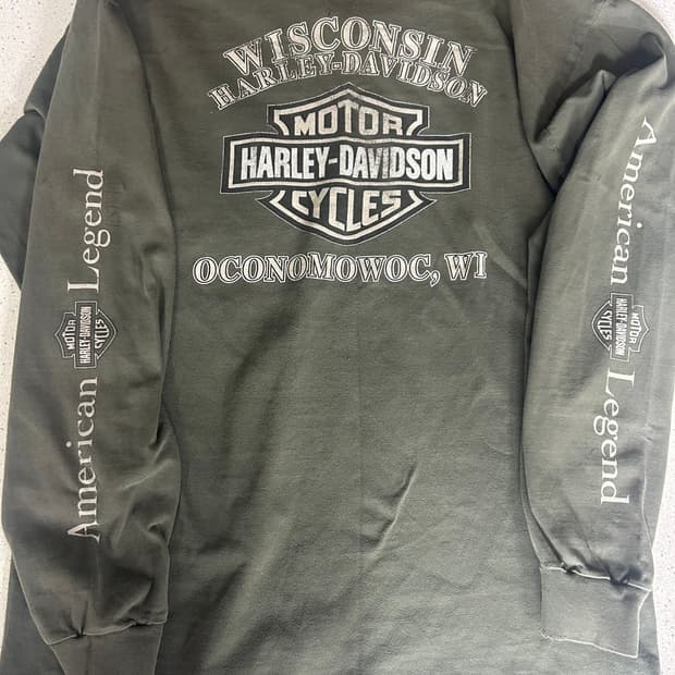 2002 Made in USA 빈티지 할리데이비슨 롱슬리브 L