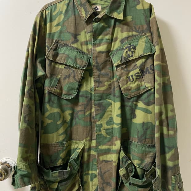 60s USMC 미해병대 ERDL 패턴 정글 퍼티그 스몰 레귤러