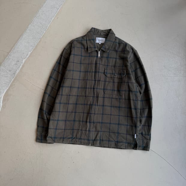 칼하트 체크 블루종 자켓