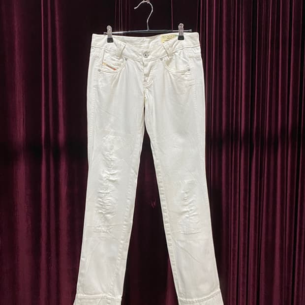 DIESEL looppy white denim pants