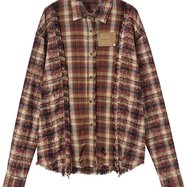 샵코르 노로맨스 펑크 워싱 체크셔츠