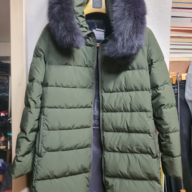 지센 덕다운 여성 모피패딩
