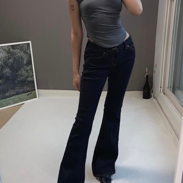 비츠앤밥스 딥다이브 로우 부츠컷 팬츠 L